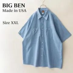 BIG BEN USA製 旧タグ シャンブレー 半袖シャツ XXL ヴィンテージ
