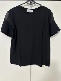 【ロペピクニック】フリル袖黒トップス 半袖 38