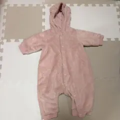 フリース フード付き アウター ピンク 70cm