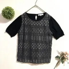 KUMIKYOKU ♪サマーニット 半袖レース トップス サイズM