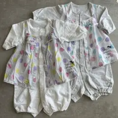 赤ちゃん本舗　ドット柄2wayオール50-60 2枚