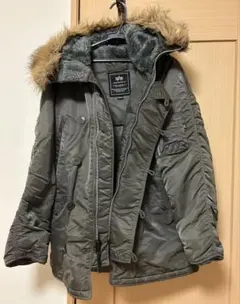 ALPHA N-3B フライトジャケット Mサイズ ファー付 ミリタリー