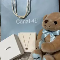 【保証書付】カナル4℃ ネックレス ＆ オルゴールベア セット（星に願いを）