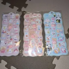 ppアニマルシール ぷっくりジュエルシール　ぷにぷにシール