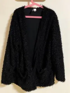 カーディガン　黒　ロング