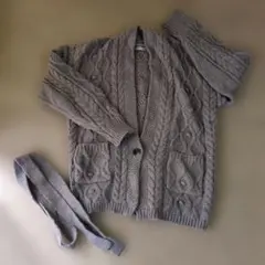 新品未着用　DAISY MERRY ケーブル編みカーディガン M