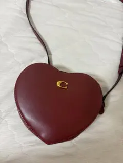 COACH ハート型 ショルダーバッグ ボルドー