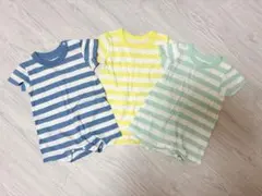 ベビー服★無印良品★70-80センチ★ロンパース★夏服★ボーダー柄★3枚セット