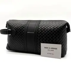 【美品】カステルバジャック セカンドバッグ レザー キルティング ブラック