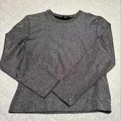 ラメシルバーグレートップス　ビギ　1990年代古着