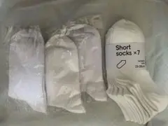 【新品】GU他、ホワイトショートソックス 10足入り
