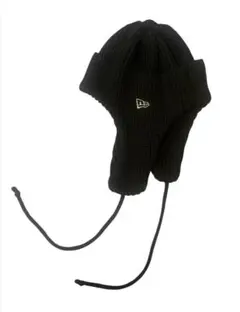 NEW ERA ニット帽 フラップ付き ブラック