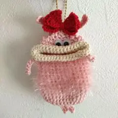 パクパクモンスター　リトルモンスター　キーケース　キラキラピンクうさ子