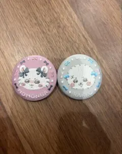ちいかわ 刺繍缶バッジ モモンガ ラッコ