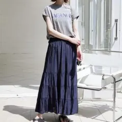 SLOBE IENA VACANCES ロゴフレンチTシャツ