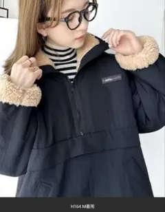 リバーシブルハーフジップナイロンボアブルゾン　М