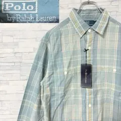 【新品未使用】90s ポロラルフローレン 長袖シャツ チェック M