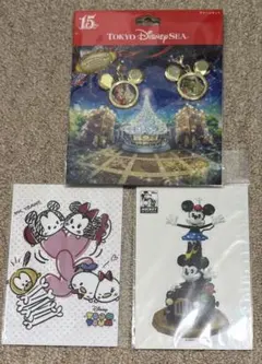 東京ディズニーシー 15周年チャームセット ポストカード ダイカットシール