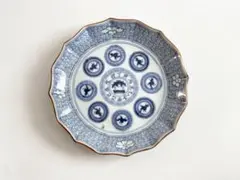 染付 菊紋 透かし（玲瓏） 磁器製 丸皿 茶道具 置物 染付 菊紋 透かし（玲瓏） 磁器製 丸皿 茶道具 置物 - メルカリ