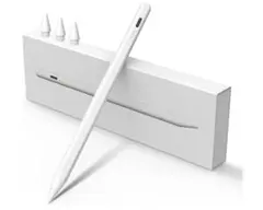 iPadペン13分超急速充電バッテリー残量表示ペン先3枚付き ホワイト