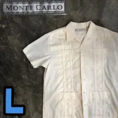 6T5640 MONTE CARLO キューバシャツ　オープンカラー　古着