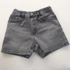 ユニクロ　UNIQLO　GIRLSデニムショートパンツ　グレー サイズ130