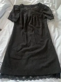 Vierge 黒 半袖 ワンピース 38
