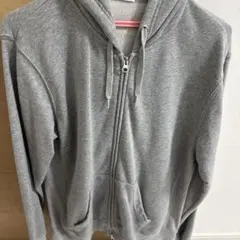 グレー フルジップ フード付き パーカー Lサイズ