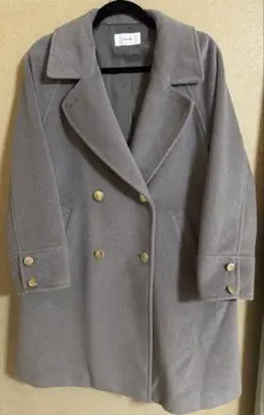 グローバルワーク　軽やかストレッチ襟2WAYコート グレージュ11 Sサイズ