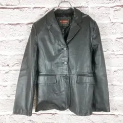 p79 RECVERDO 黒 レザー ジャケット Lのサムネイル
