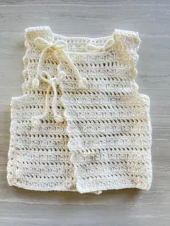 ハンドメイドかぎ針編み ベビーベスト
