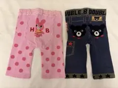 ホットビスケッツDOUBLE.B ドット柄クマパンツセットサイズ80