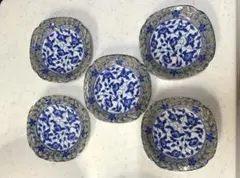 美濃焼 華峰窯 唐草 小皿 5枚