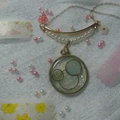 【オーダーメイド】 サークル 水色系統キラキラ チャーム