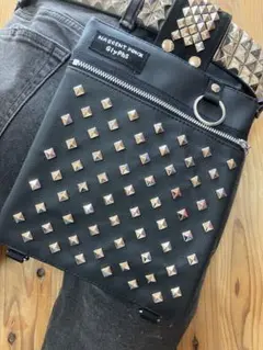 GlyPhS punkrockクラストパッチワークstudsバムフラップバッグⅡ