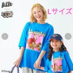 Lサイズ バンビ 半袖Tシャツ リンクアット しまむら LINK@ ブルー 青