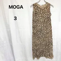 【3】 MOGA モガ ヒョウ柄 ノースリーブ ワンピース 夜職 お水 水商売