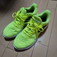 adidas ランニングシューズ 蛍光イエロー 25.0cm （中古品）