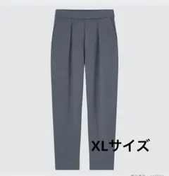 ユニクロ ストレッチ ダブルフェイス イージー テーパードパンツ(BLUE)