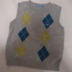 familiar ファミリア　アーガイル柄ベスト　車100cm