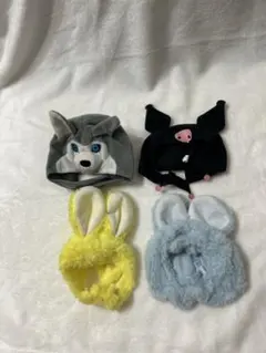 犬用帽子 3点セット（狼、ウサギ）
