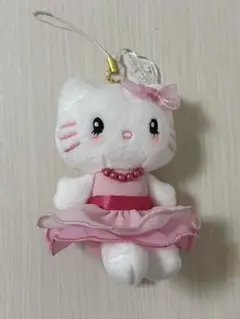 USJ ハローキティ ぬいぐるみ ドレス付き キーホルダー