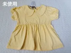 未使用☆丸襟 パフスリーブ Tシャツ イエローのサムネイル