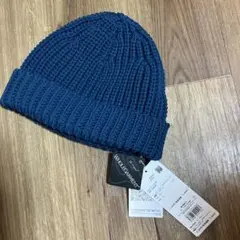 nano ・universe ニット帽　ニットキャップ　ブルーメンズサイズフリー