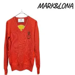 MARK&LONA レディース Vネックセーター オレンジ