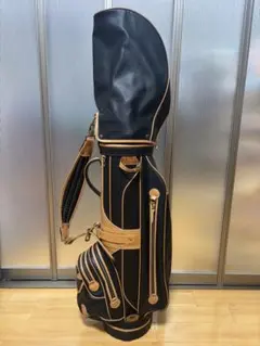 トラサルディ　キャディバッグ ブラック×ベージュ　レア絶版品