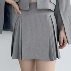 【新品未使用】Heather シャークスキンプリーツミニスカートのサムネイル