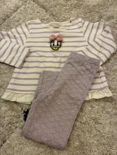 ❤️petit main ❤️デイジーダック 長袖カットソーとパンツセット100㌢