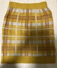 BROWN Y チェック柄タイトスカート Fサイズ新品未使用タグ付き