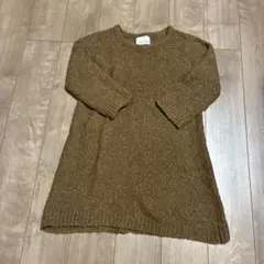 URBAN RESEARCH DOORS ブラウン チュニックニットセーター